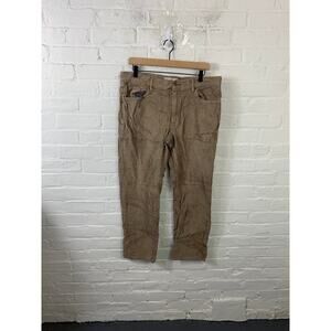 Jos. A. Bank Men's High Rise Corduroy Straight Cropped Pant Beige Size 36/29
